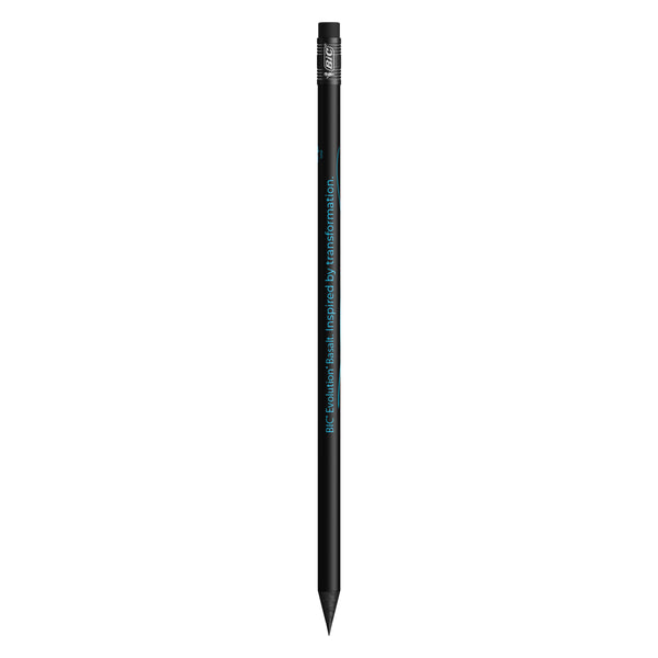 BIC® Evolution® Basalt con gomma personalizzata — Nero / Temperata (esempio di personalizzazione)
