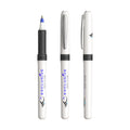 BIC® Grip Roller personalizzata — Bianco - Chrome - Inchiostro blu (esempio di personalizzazione)