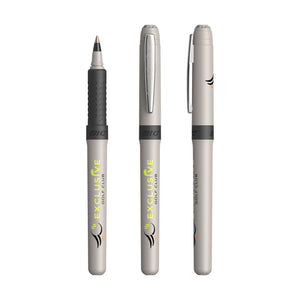 BIC® Grip Roller personalizzata — Gray - Chrome - Black Ink / Inchiostro Nero (esempio di personalizzazione)