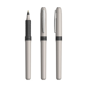 BIC® Grip Roller personalizzata — Gray - Chrome - Black Ink / Inchiostro Nero