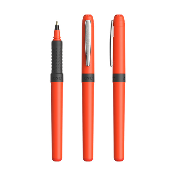 BIC® Grip Roller personalizzata — Orange - Chrome - Inchiostro nero