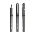 BIC® Grip Roller personalizzata — Grigio scuro - cromo - inchiostro nero (esempio di personalizzazione)