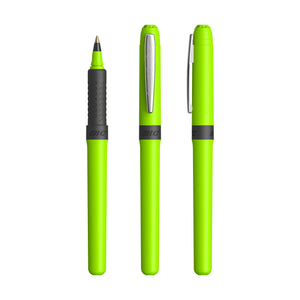 BIC® Grip Roller personalizzata — Verde / cromo / cromo / Inchiostro nero