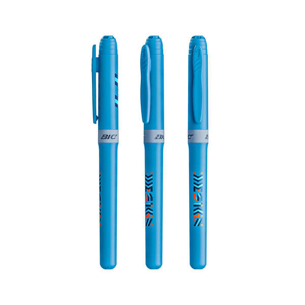 BIC® Brite Liner® Grip personalizzato — Azzurro (esempio di personalizzazione)