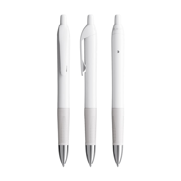 BIC® Intensity® Gel Clic personalizzata — Bianco / Bianco / Inchiostro Nero