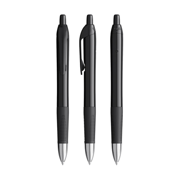 BIC® Intensity® Gel Clic personalizzata — Nero / Nero / Inchiostro Blu