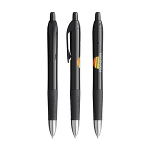 BIC® Intensity® Gel Clic personalizzata — Nero / Nero / Inchiostro Nero (esempio di personalizzazione)