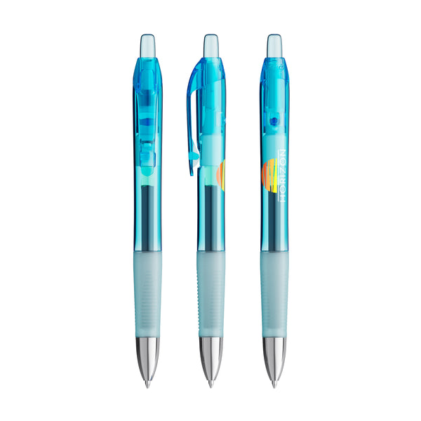 BIC® Intensity® Gel Clic personalizzata — Clear Blue - Blue Ink / Inchiostro Blu (esempio di personalizzazione)