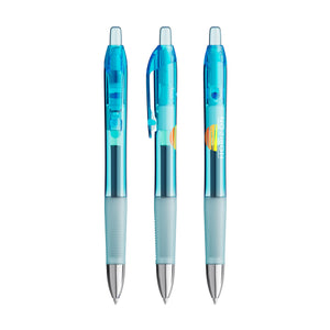 BIC® Intensity® Gel Clic personalizzata — Clear Blue - Inchiostro nero (esempio di personalizzazione)