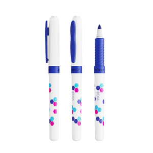 BIC® Mark-it personalizzato — Bianco/Azzurro / Inchiostro Blu (esempio di personalizzazione)