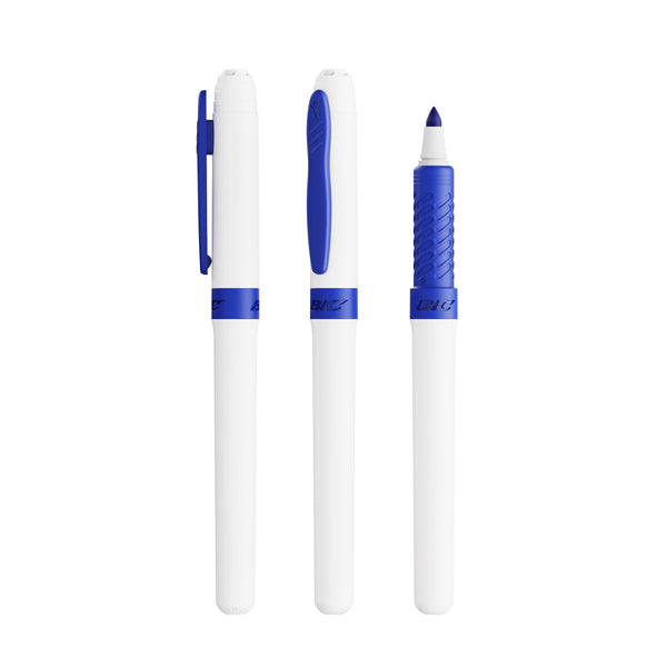 BIC® Mark-it personalizzato — Bianco/Azzurro / Inchiostro Blu