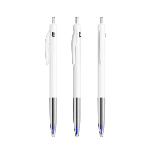 BIC® M10® Clic personalizzata — Bianco / Inchiostro Blu