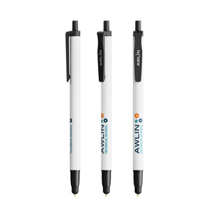 BIC® Clic Stic Stylus Ecolutions personalizzata — Nero Riciclato / Inchiostro Blu (esempio di personalizzazione)