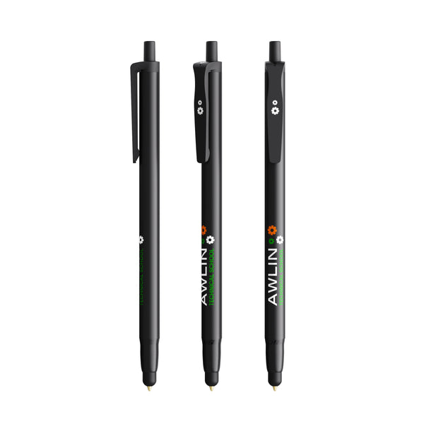 BIC® Clic Stic Stylus personalizzata — Nero / Inchiostro Blu (esempio di personalizzazione)