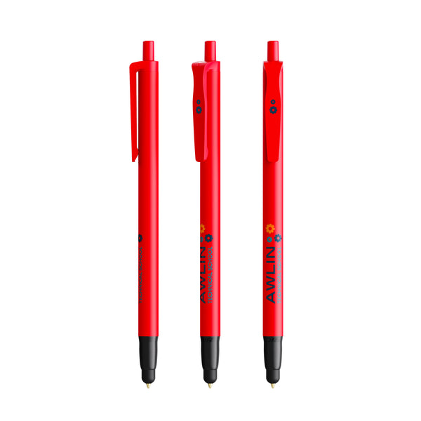 BIC® Clic Stic Stylus personalizzata — Rosso / Inchiostro Blu (esempio di personalizzazione)