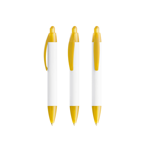 BIC® Wide Body Mini Digital personalizzata — Giallo Frosted / Inchiostro Blu