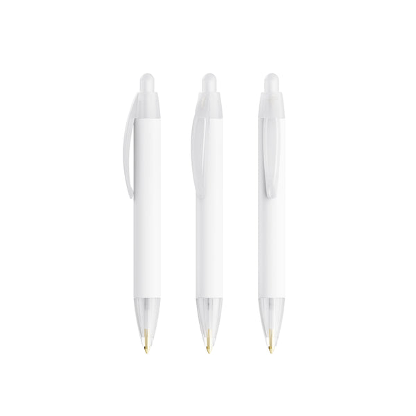 BIC® Wide Body Mini Digital personalizzata — Bianco Frosted / Inchiostro Blu