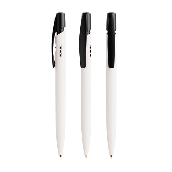 BIC® Media Clic BIO Based personalizzata — Bianco / Inchiostro Blu