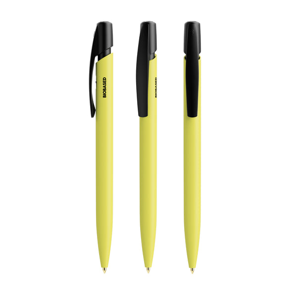 BIC® Media Clic BIO Based personalizzata — Giallo / Inchiostro Blu