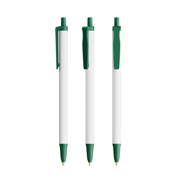 BIC® Clic Stic Ecolutions® personalizzata — Verde Scuro Riciclato / Inchiostro Blu