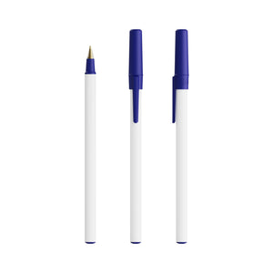BIC® Round Stic® Ecolutions® personalizzata — Blu Riciclato / Inchiostro Blu