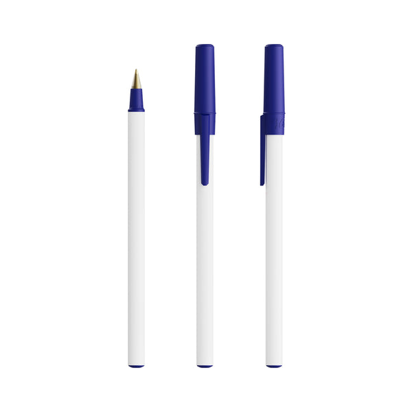 BIC® Round Stic® Ecolutions® personalizzata — Blu Riciclato / Inchiostro Blu