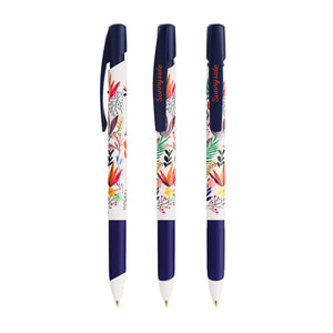 BIC® Media Clic Grip Ecolutions personalizzata — Bianco/Blu / Inchiostro Blu (esempio di personalizzazione)