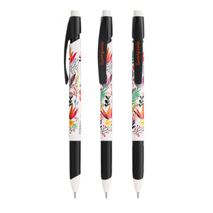 BIC® Media Clic Grip Ecolutions portamine personalizzato — Bianco/Nero / Grafite (esempio di personalizzazione)