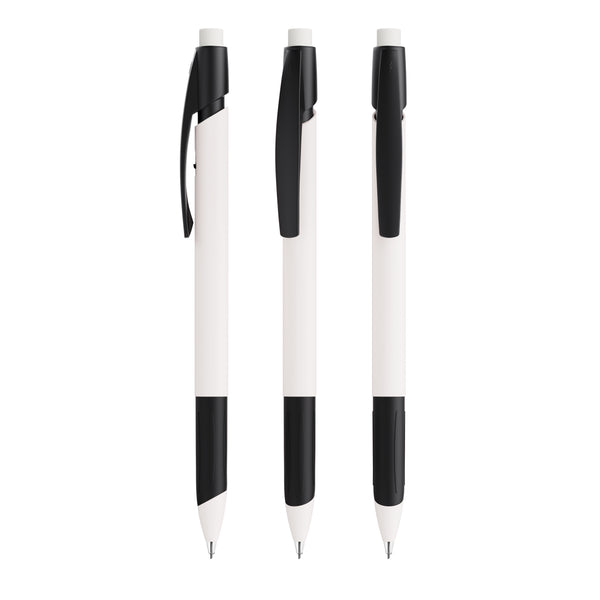 BIC® Media Clic Grip Ecolutions portamine personalizzato — Bianco/Nero / Grafite
