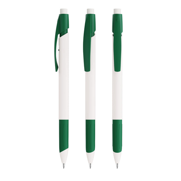 BIC® Media Clic Grip Ecolutions portamine personalizzato — Bianco/Verde / Grafite