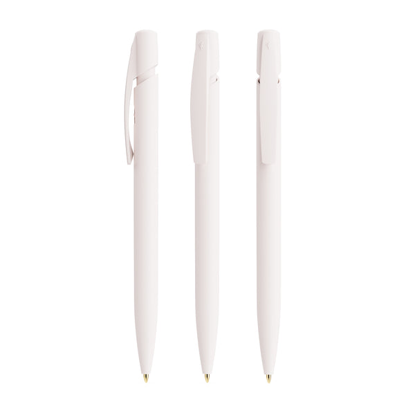 BIC® Media Clic Ecolutions personalizzata — Bianco Riciclato / Inchiostro Blu
