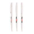 BIC® Media Clic Ecolutions® Plus personalizzata — Bianco Riciclato / Inchiostro Blu (esempio di personalizzazione)