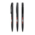 BIC® Media Clic Ecolutions® Plus personalizzata — Nero Riciclato / Inchiostro Blu (esempio di personalizzazione)