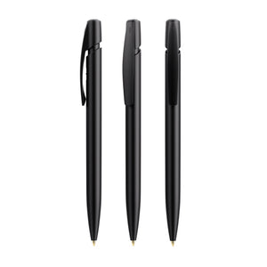 BIC® Media Clic Ecolutions® Plus personalizzata — Nero Riciclato / Inchiostro Blu