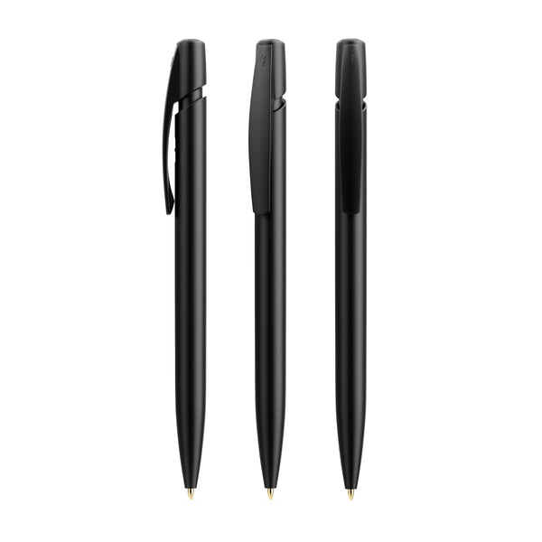 BIC® Media Clic Ecolutions® Plus personalizzata — Nero Riciclato / Inchiostro Blu