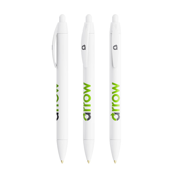BIC® Wide Body Ecolutions® personalizzata — Bianco / Inchiostro Blu (esempio di personalizzazione)