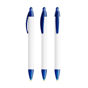 BIC® Wide Body Ecolutions® personalizzata — Blu Scuro Frosted / Inchiostro Blu