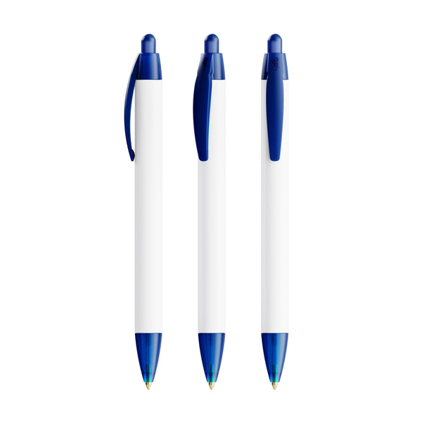 BIC® Wide Body Ecolutions® personalizzata — Blu Scuro Frosted / Inchiostro Blu