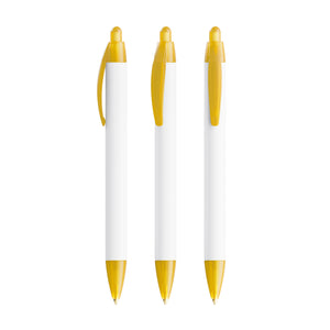 BIC® Wide Body Ecolutions® personalizzata — Giallo Frosted / Inchiostro Blu