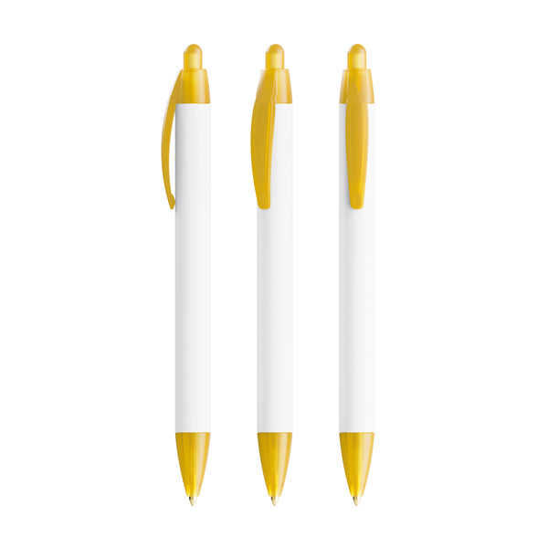 BIC® Wide Body Ecolutions® personalizzata — Giallo Frosted / Inchiostro Blu