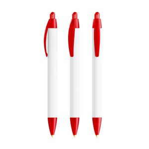 BIC® Wide Body Ecolutions® personalizzata — Rosso Frosted / Inchiostro Blu