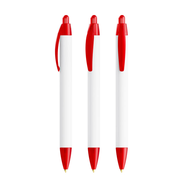 BIC® Wide Body Ecolutions® personalizzata — Rosso Frosted / Inchiostro Blu