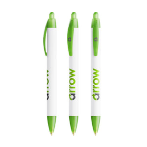 BIC® Wide Body Ecolutions® personalizzata — Verde Frosted / Inchiostro Blu (esempio di personalizzazione)