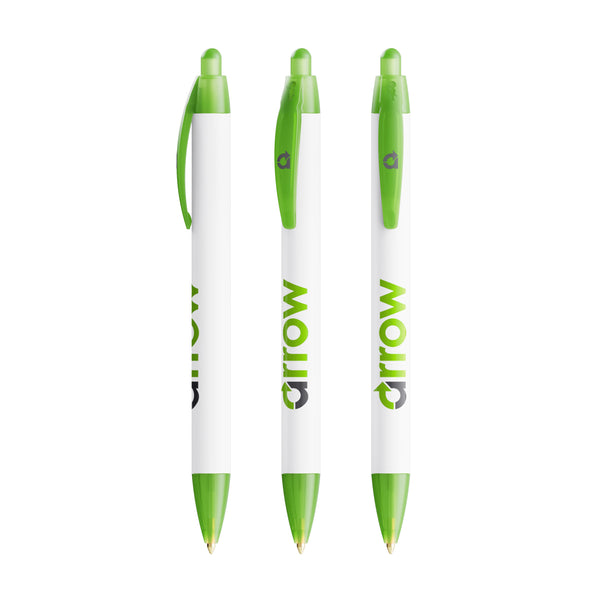 BIC® Wide Body Ecolutions® personalizzata — Verde Frosted / Inchiostro Blu (esempio di personalizzazione)