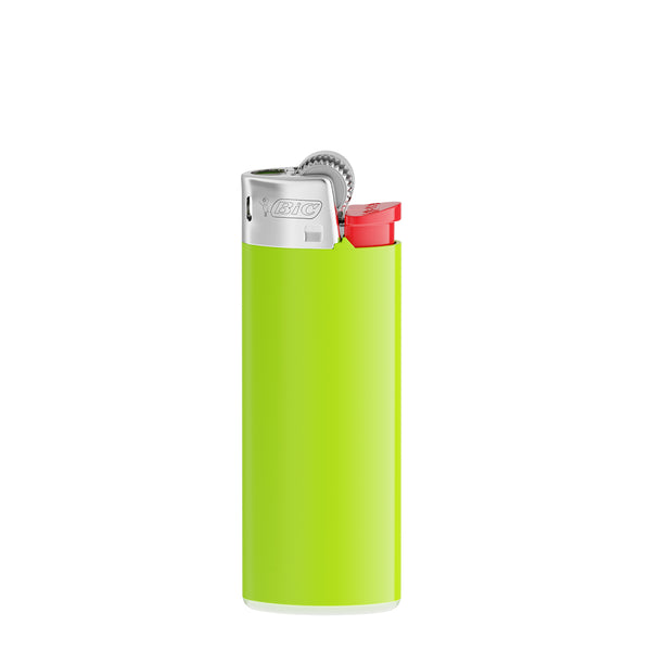 BIC® J25 personalizzato — Corpo verde verde / base bianca / forchetta rossa / cofano cromatico