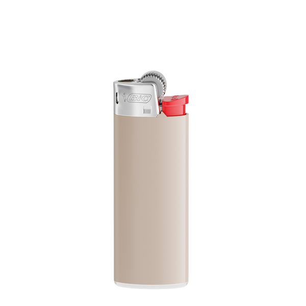 BIC® J25 personalizzato — Corpo grigio caldo - base bianca - forcella rossa - cofano cromato
