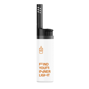 BIC® EZ Reach™ Accendino personalizzato — Bianco (esempio di personalizzazione)
