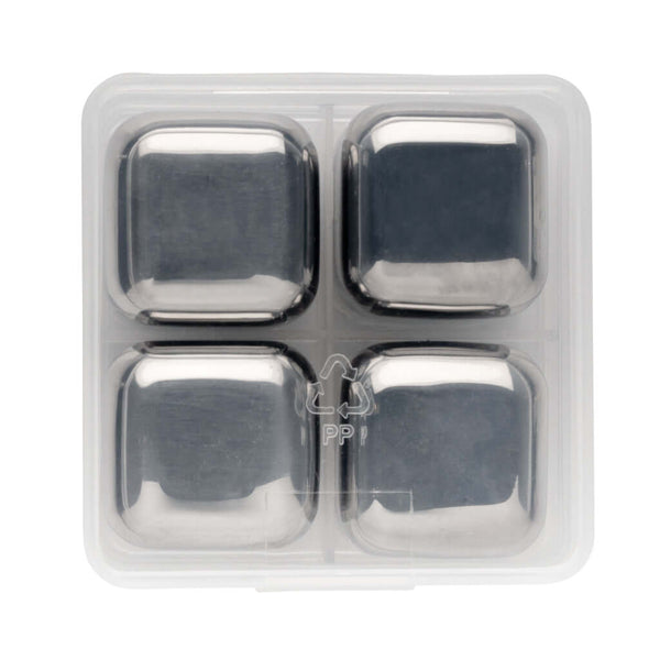 4 cubetti ghiaccio riutilizzabili in acciaio Colore: color argento €13.26 - P911.082