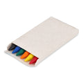 6 pastelli cera in scatola di cartone del latte beige - personalizzabile con logo