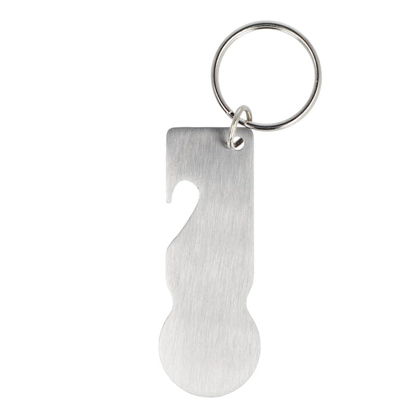 SS Portachiavi a gettone per carrello color argento - personalizzabile con logo
